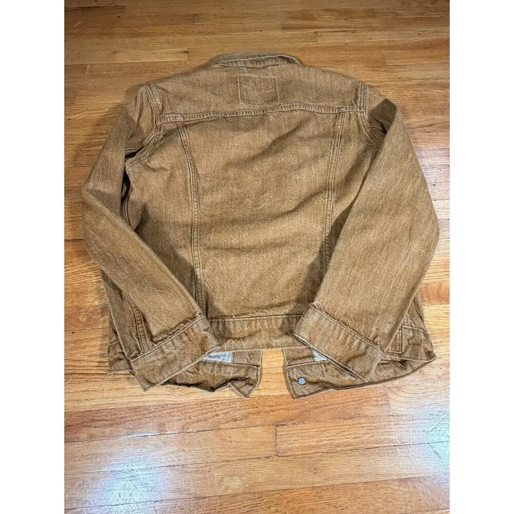 Levi Strauss & Co. Brown Denim Trucker Jacket Men’s Medium Distressed Western Je